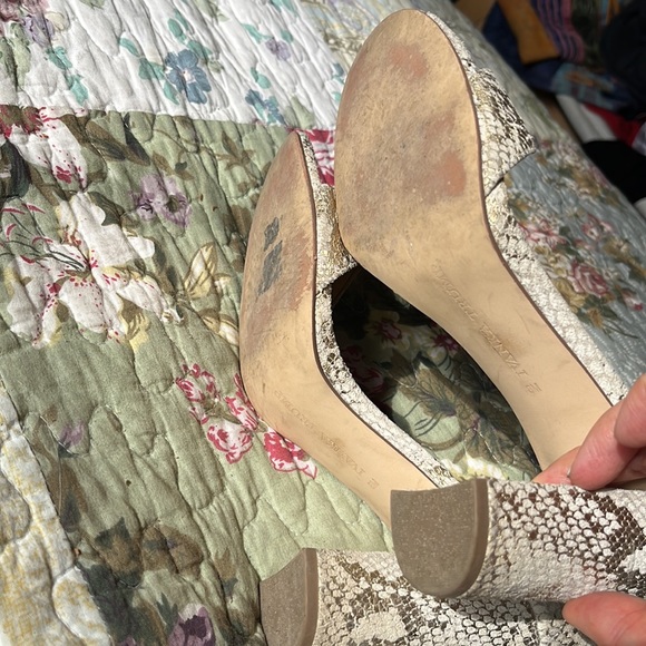 Golden snake heel sandals - Picture 5 of 7